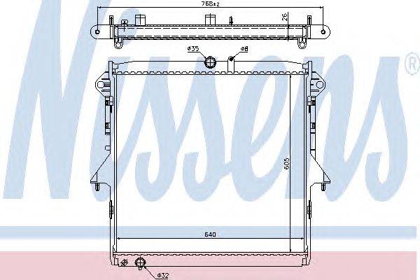 Радиатор, охлаждение двигателя NISSENS 69241