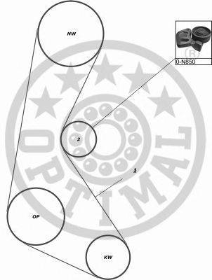 Комплект ремня ГРМ OPTIMAL R-1098