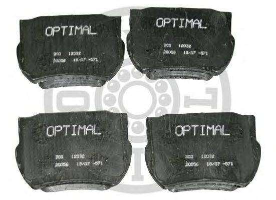 Комплект тормозных колодок, дисковый тормоз OPTIMAL 12032