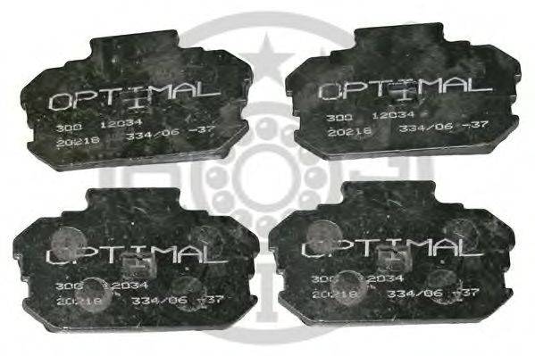 Комплект тормозных колодок, дисковый тормоз OPTIMAL 12034