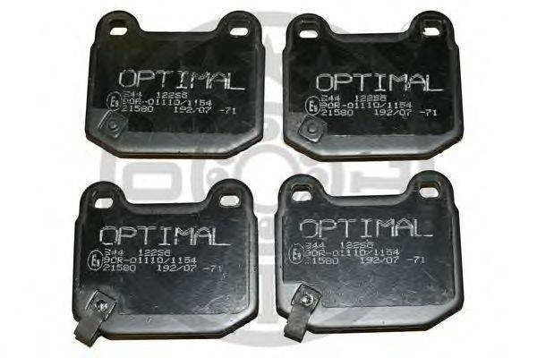 Комплект тормозных колодок, дисковый тормоз OPTIMAL 21580