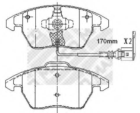 Комплект тормозных колодок, дисковый тормоз MAPCO 66951