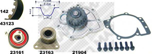 Водяной насос + комплект зубчатого ремня MAPCO 41123