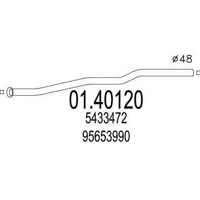 Труба выхлопного газа MTS 01.40120