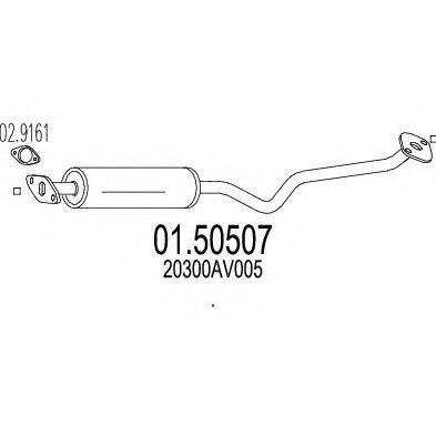 Средний глушитель выхлопных газов MTS 01.50507