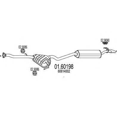 Глушитель выхлопных газов конечный TIMAX 270398