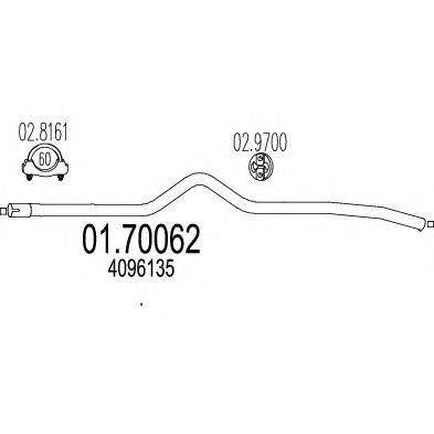 Труба выхлопного газа MTS 01.70062