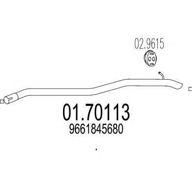 Труба выхлопного газа MTS 01.70113