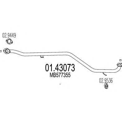 Труба выхлопного газа MTS 01.43073