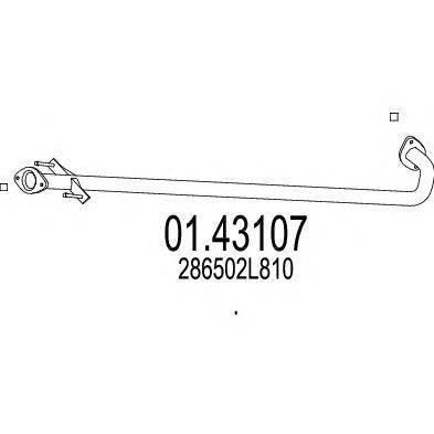 Труба выхлопного газа MTS 01.43107
