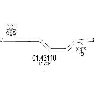 Труба выхлопного газа MTS 01.43110