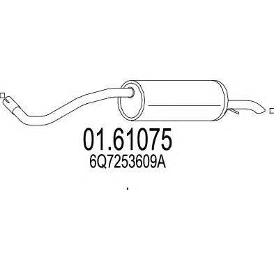 Глушитель выхлопных газов конечный MTS 01.61075