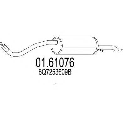 Глушитель выхлопных газов конечный MTS 01.61076