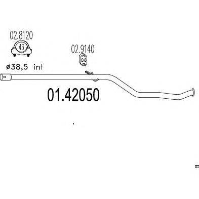 Труба выхлопного газа MTS 01.42050