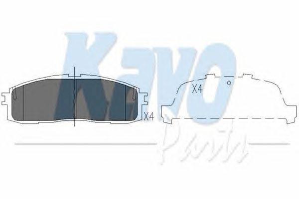Комплект тормозных колодок, дисковый тормоз KAVO PARTS KBP-9056