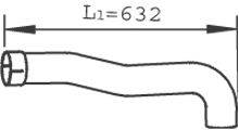 Труба выхлопного газа DINEX 47256