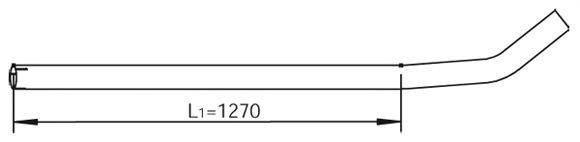 Труба выхлопного газа DINEX 53740