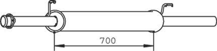 Средний глушитель выхлопных газов DINEX 32311