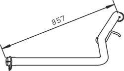 Труба выхлопного газа DINEX 36601