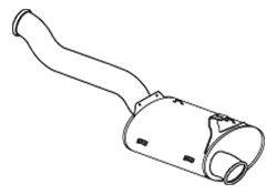 Глушитель выхлопных газов конечный DINEX 21450