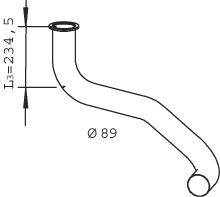Труба выхлопного газа DINEX 22139