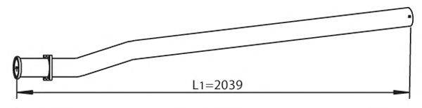 Труба выхлопного газа DINEX 44657