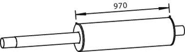 Средний / конечный глушитель ОГ DINEX 28443