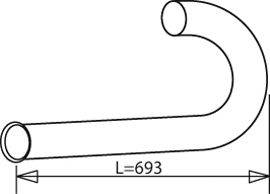 Труба выхлопного газа DINEX 49216