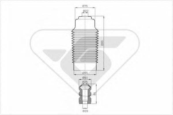Пылезащитный комилект, амортизатор HUTCHINSON KP083