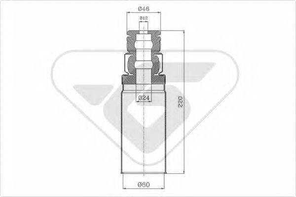Пылезащитный комилект, амортизатор HUTCHINSON KP107