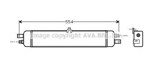 масляный радиатор, двигательное масло AVA QUALITY COOLING BW3037