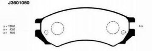 Комплект тормозных колодок, дисковый тормоз NIPPARTS J3601050