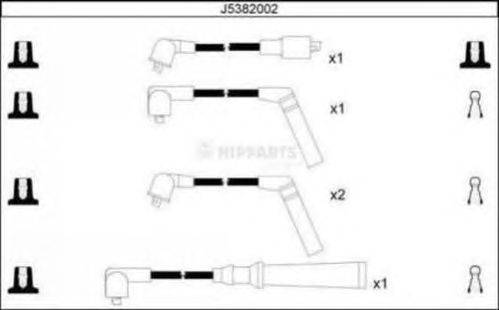 Комплект проводов зажигания NIPPARTS J5382002