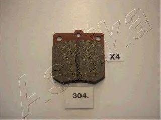 Комплект тормозных колодок, дисковый тормоз ASHIKA 50-03-304