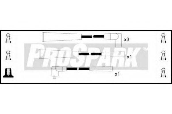 Комплект проводов зажигания STANDARD OES309