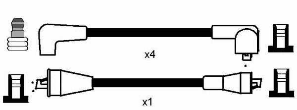 Комплект проводов зажигания NGK 0876