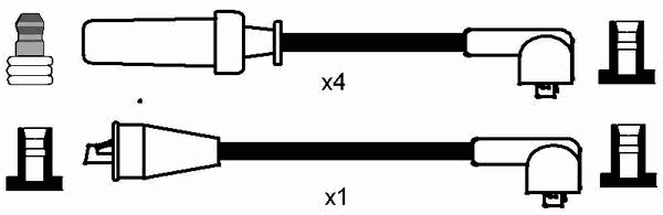 Комплект проводов зажигания EUROCABLE 7211