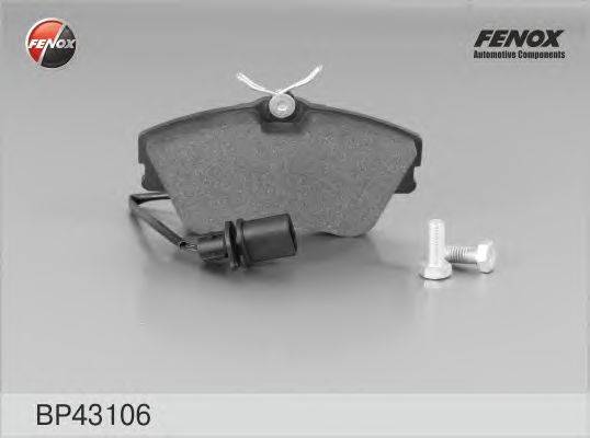 Комплект тормозных колодок, дисковый тормоз FENOX BP43106