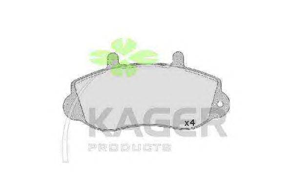 Комплект тормозных колодок, дисковый тормоз KAGER 23302