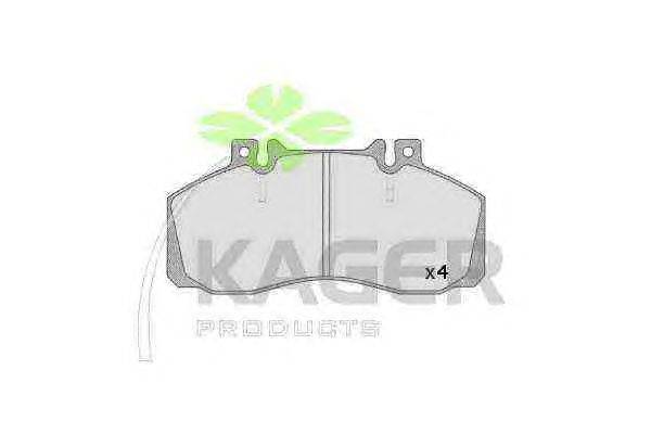 Комплект тормозных колодок, дисковый тормоз KAGER 35-0118