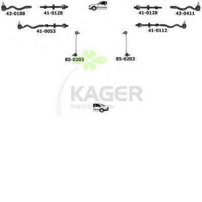 Подвеска колеса KAGER 801074