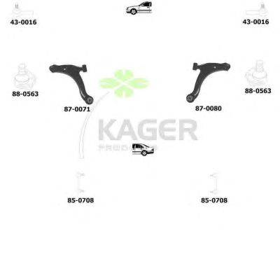 Подвеска колеса KAGER 801135