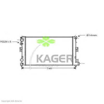 Радиатор, охлаждение двигателя KAGER 31-0165
