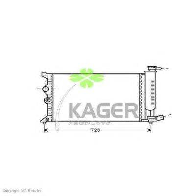Радиатор, охлаждение двигателя KAGER 310169