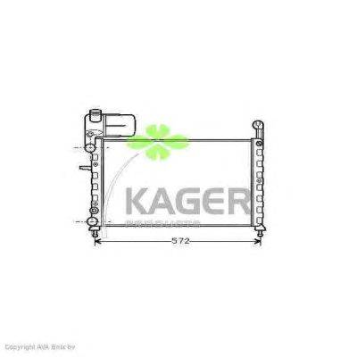 Радиатор, охлаждение двигателя KAGER 310395
