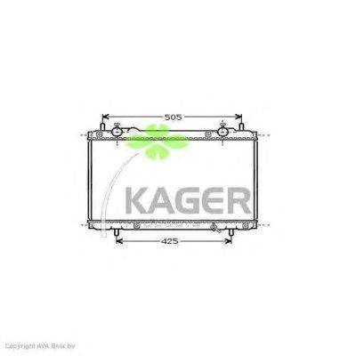Радиатор, охлаждение двигателя KAGER 310423