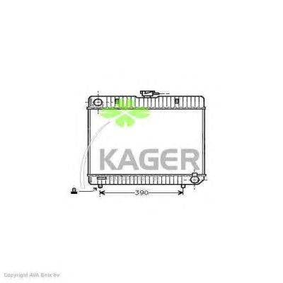 Радиатор, охлаждение двигателя KAGER 31-0584