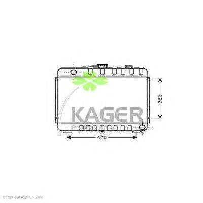 Радиатор, охлаждение двигателя KAGER 310586