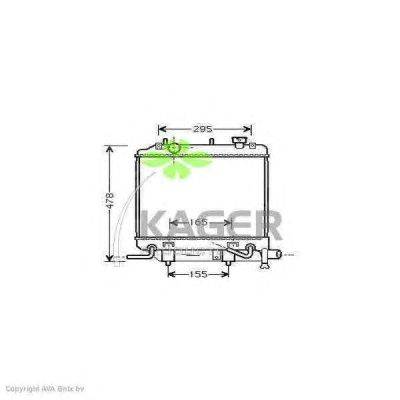 Радиатор, охлаждение двигателя KAGER 31-0732