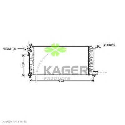 Радиатор, охлаждение двигателя KAGER 31-0832